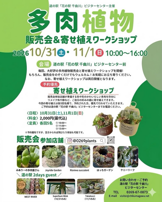 2026年11月 長野の植物イベント・即売会一覧