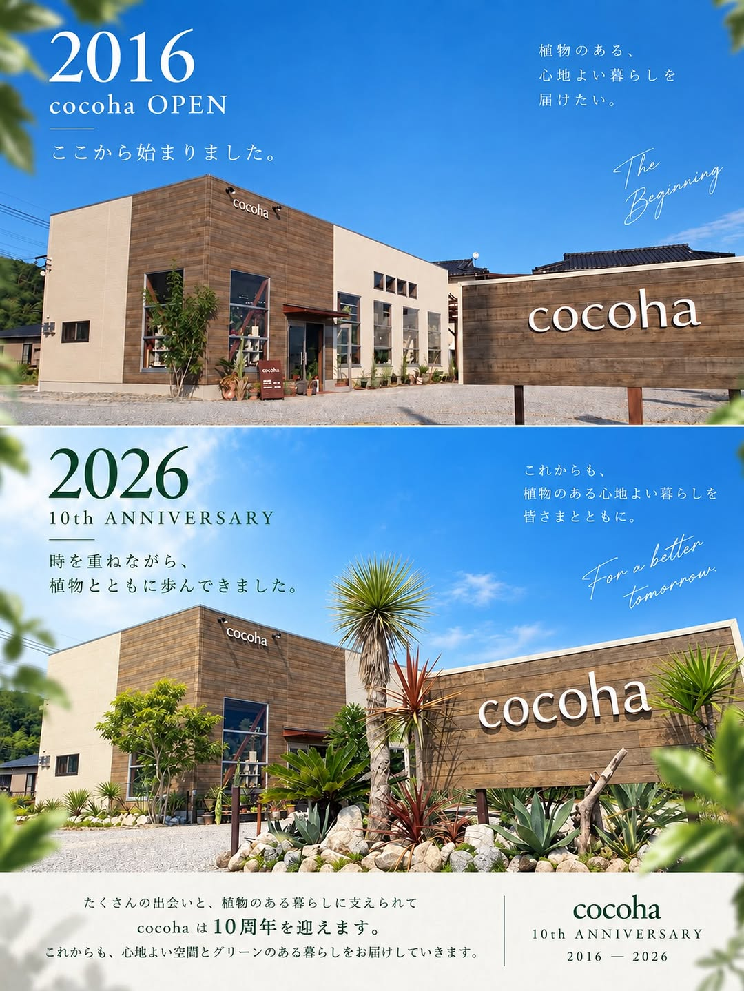 cocoha 10th ANNIVERSARY 10周年企画を糸島のcocohaで10月3日から開催