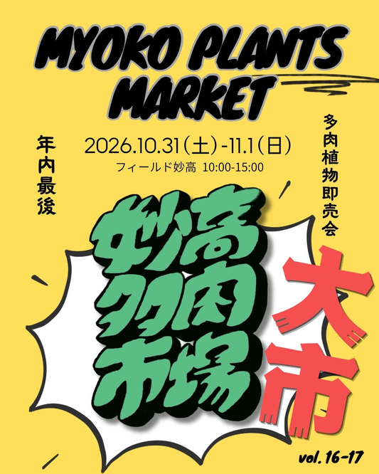 妙高多肉市場 vol.16-17がフィールド妙高で10月31日・11月1日に開催