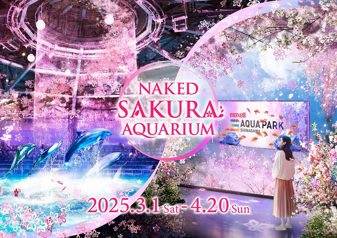 マクセルアクアパーク品川が春の特別イベント「NAKED SAKURA AQUARIUM」を開催、水族館空間が桜色に染まる幻想的な花見体験を提供