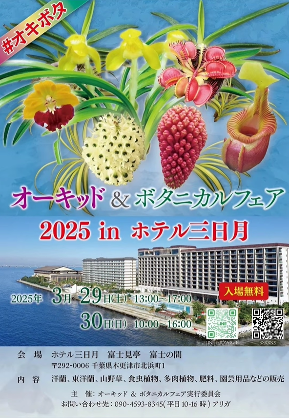 オーキッド＆ボタニカルフェア2025が千葉県木更津市で開催、22社の植物専門業者が集結し多様な希少植物を販売